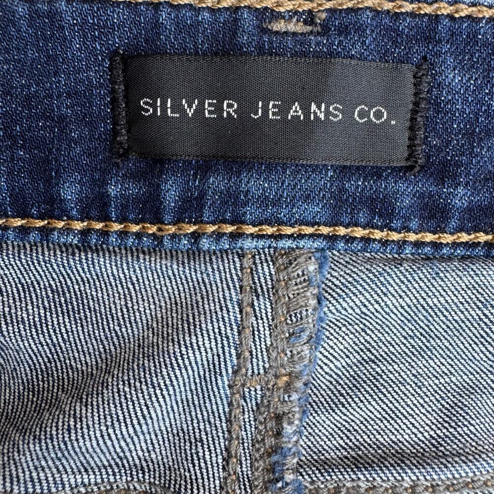 Silver Jeans Co Boyfriend Dark Wash Jean Shorts 32 - Picture 3 of 6